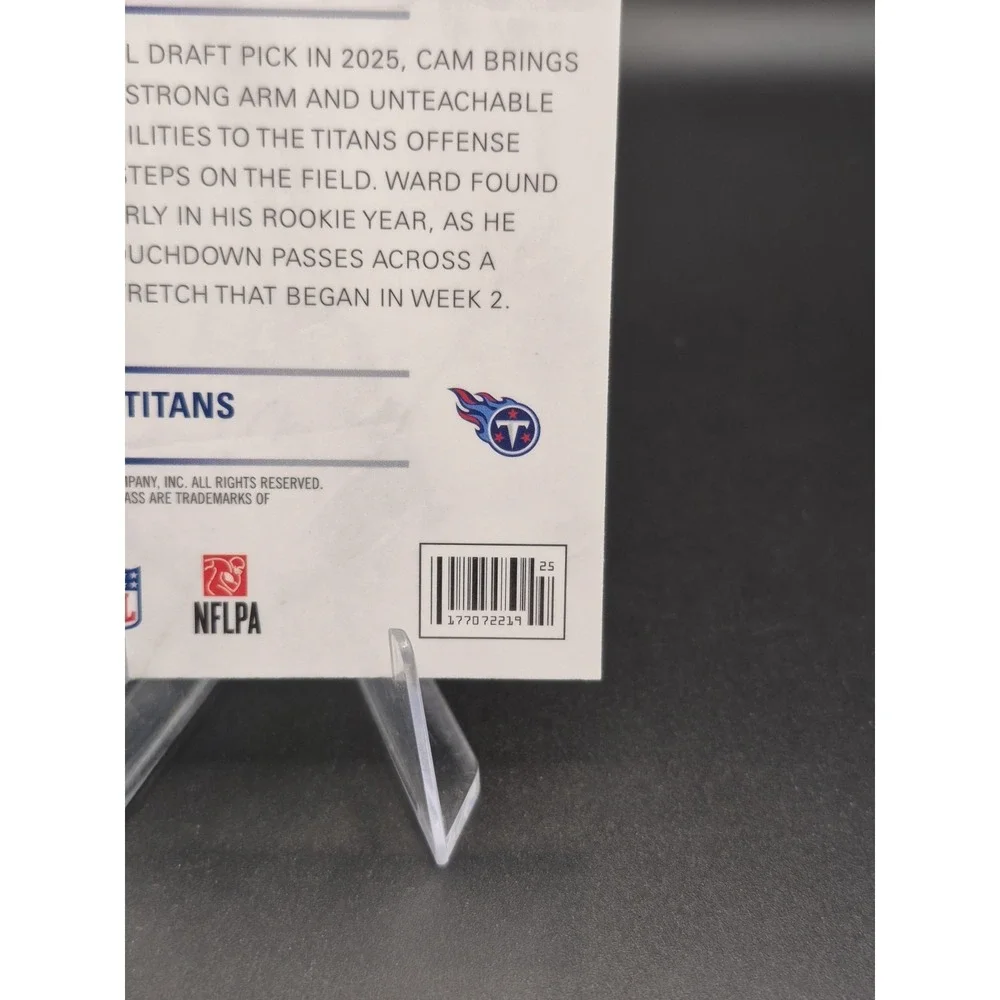 2025 Topps Signature Class Cam Ward #IS-20 In Session (RC) Tennessee Titans